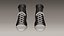 Converse sneakers All Star - Low poly - 02