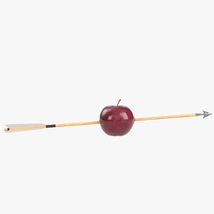 Arrow through apple 3D model