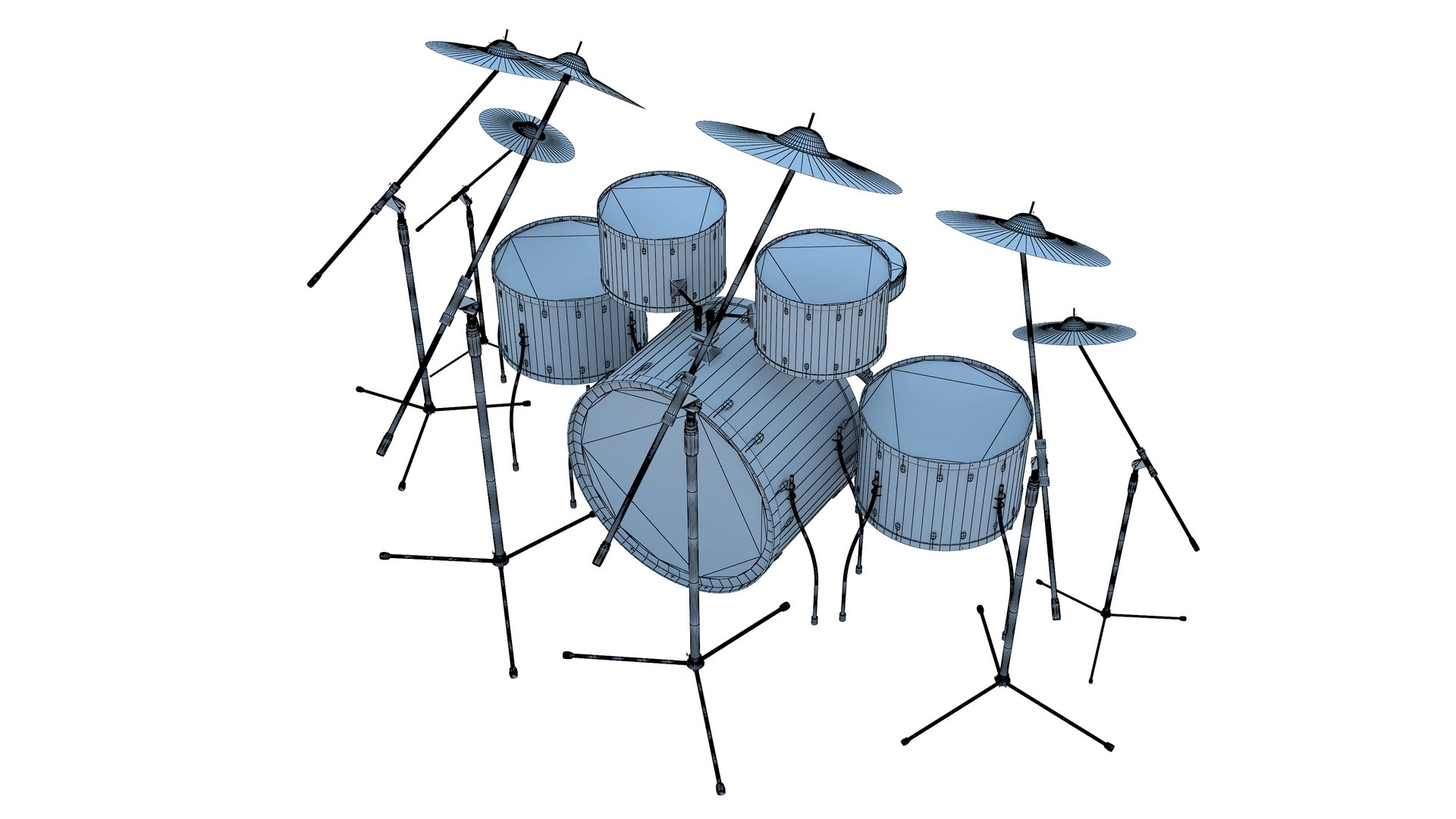 3D drum set - TurboSquid 1573340
