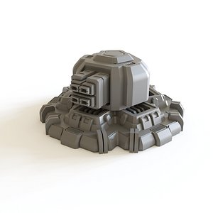 turret tabletop scenery 3D model