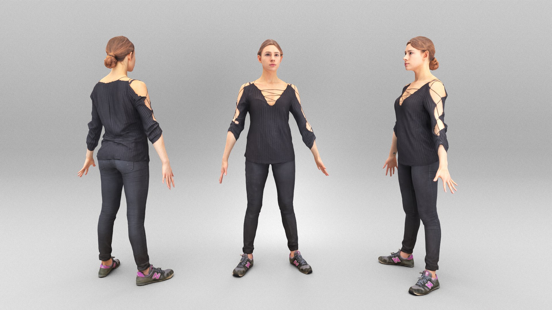 Beautiful Woman In Casual Ready For Animation 353 3D Model - TurboSquid ...