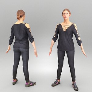 Beautiful woman in casual ready for animation 353