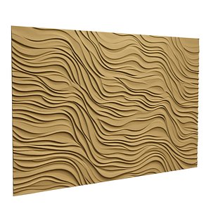 3D model Modern Wave Decorative Relief Wall Decor Set STL Mural CNC 401