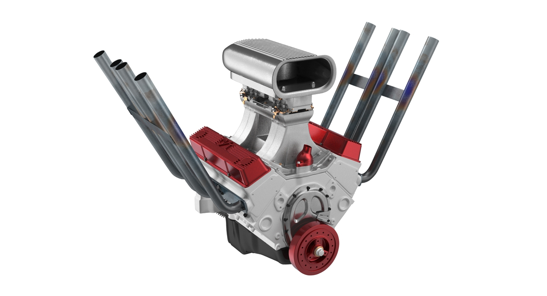 Hot Rod V8 Engine 3D Model - TurboSquid 1300236