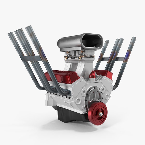 hot rod v8 engine 3D model