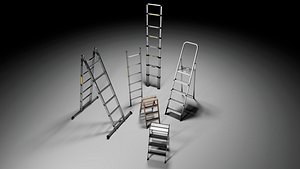 Industrial Ladder Pack 3D model