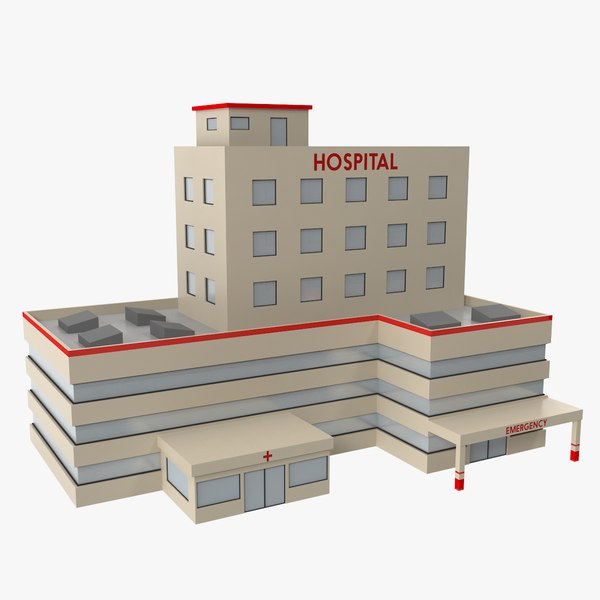 3D cartoon hospital model