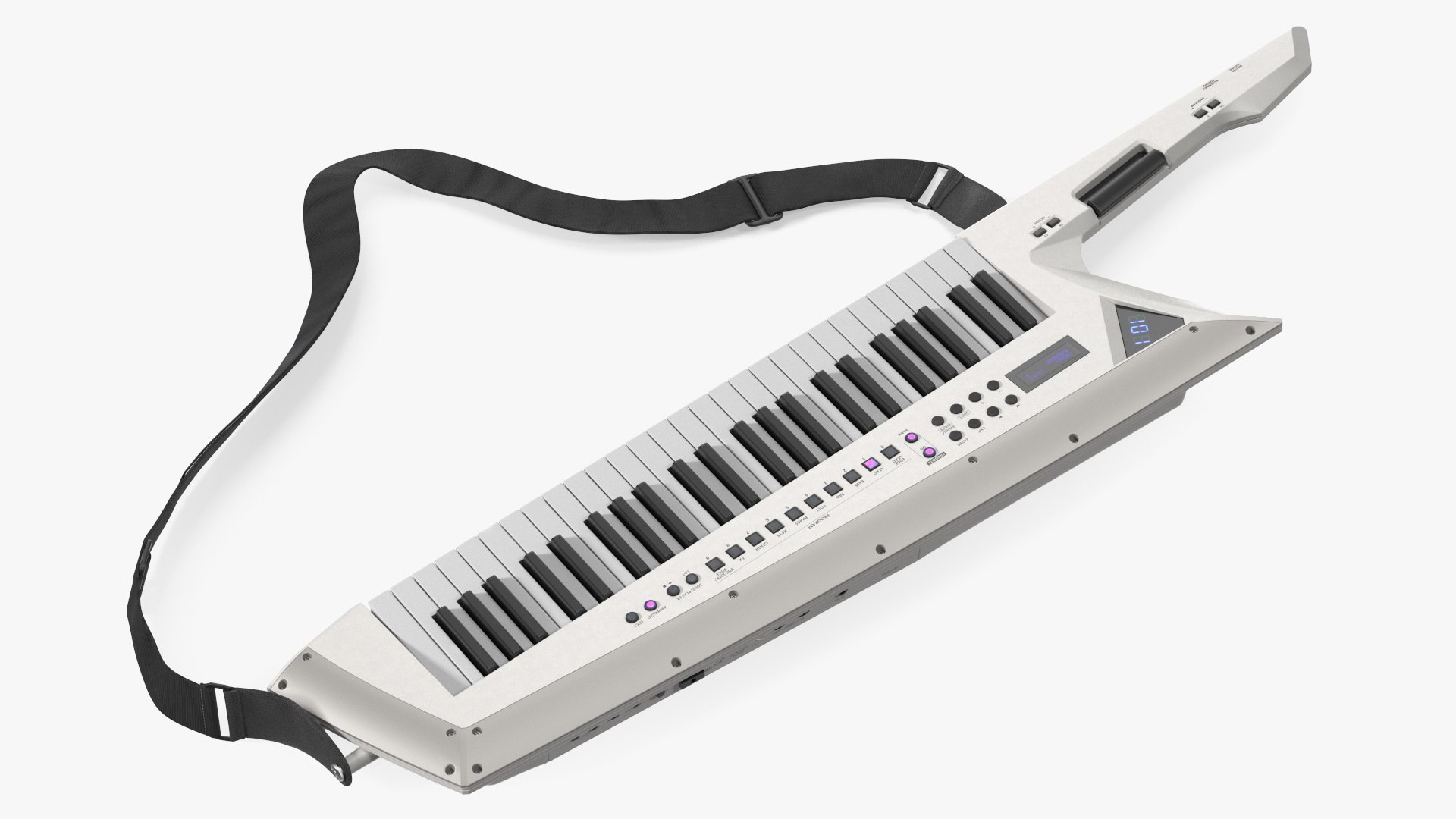 Keytar White 3D model preview
