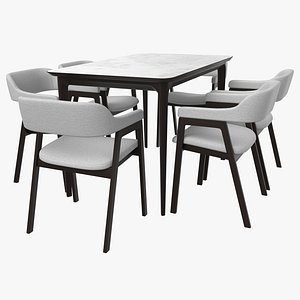 Konyshev Play Table with Article Savis Gray Dining Chairs
