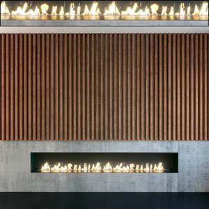 wall panel set 124 3D model