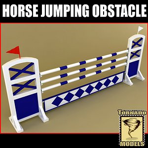 horse jumping obstacle 3d model