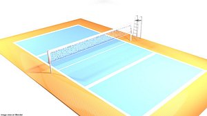 ball court volleyball 3D model