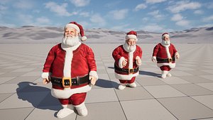 3D Rigged And Animated Santa Claus 3d model