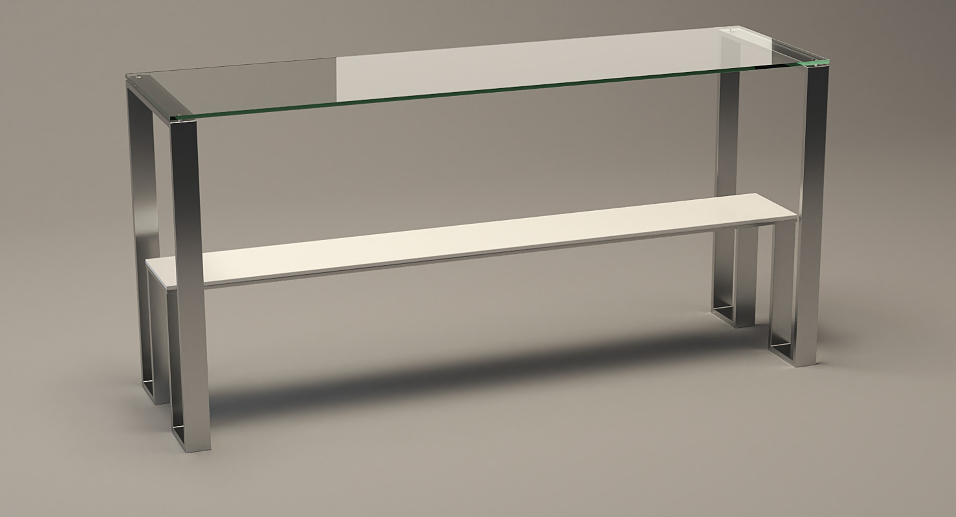 Rectangle Console Table Metal 3D - TurboSquid 1391846