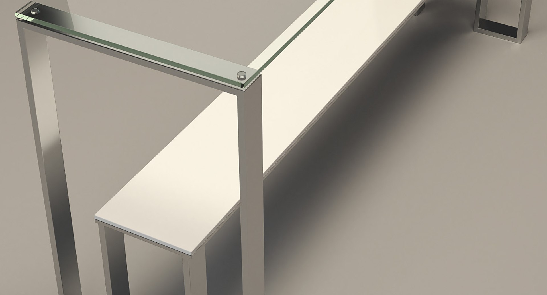 Rectangle Console Table Metal 3D - TurboSquid 1391846