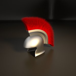 3D helmet red roman