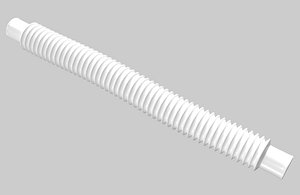 Hog Oval Corrugated Hose White PBR