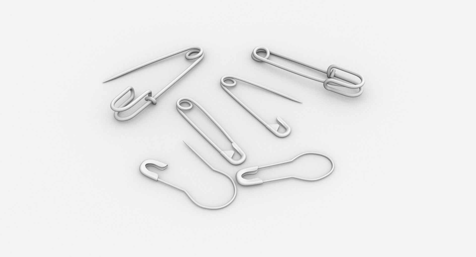 Safety Pins Model TurboSquid 1190602