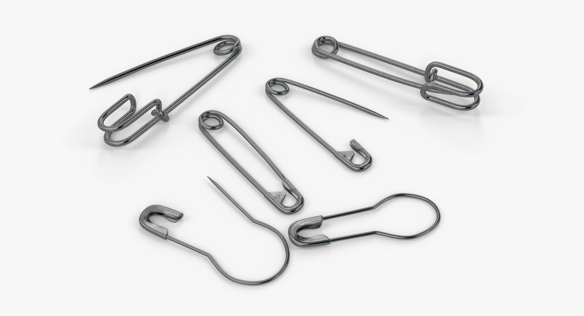 Safety Pins Model TurboSquid 1190602