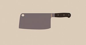 3D cleaver handle model
