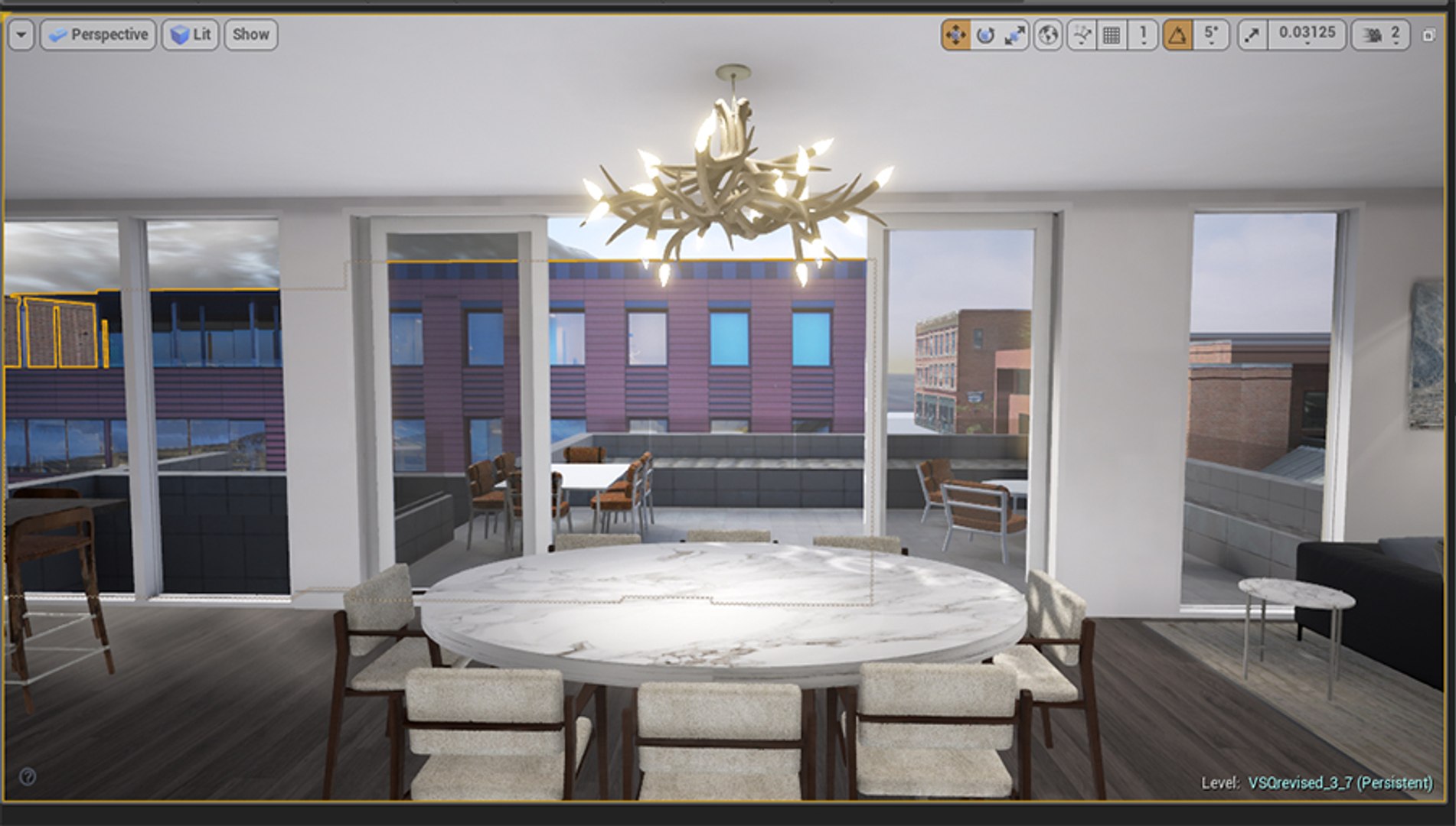 3d Model Of Ready Vr Penthouse City Scene - High-End Penthouse Rentals With Vr Equipment