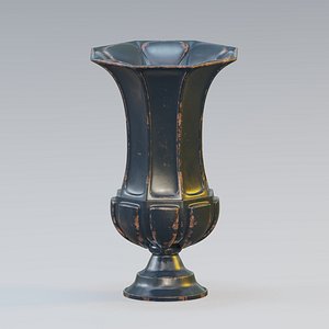 urn metal concrete 3D model