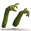 Green Orc Hands manipuliertes 3D-Modell