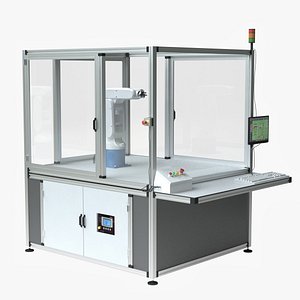 lab robot cell 3d model