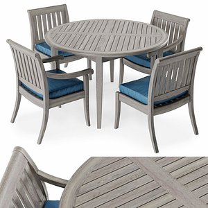 3D furniture argento chair table