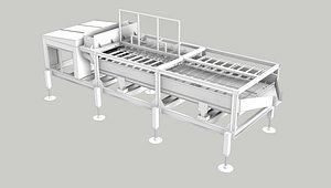 Gold Processing Mining Machinery Alluvial Gold Ore Manufacturing Small Gold Washing Machine Processi 3D model