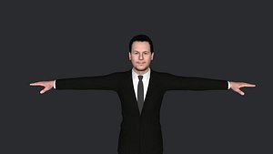 Mark Wahlberg Hyper Realistic Full Body Fully Rigged 3D Character