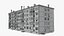 3D Khrushchyovka-1 1950s model