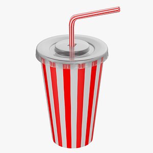 Drink Cup with Straw 3D model
