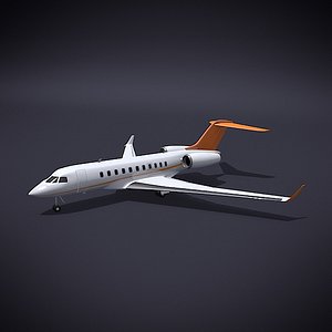 3d passenger airplane landing