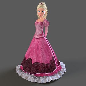 3d cartoon princess rigged bella
