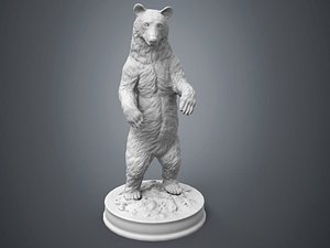 3D Standing Black Bear