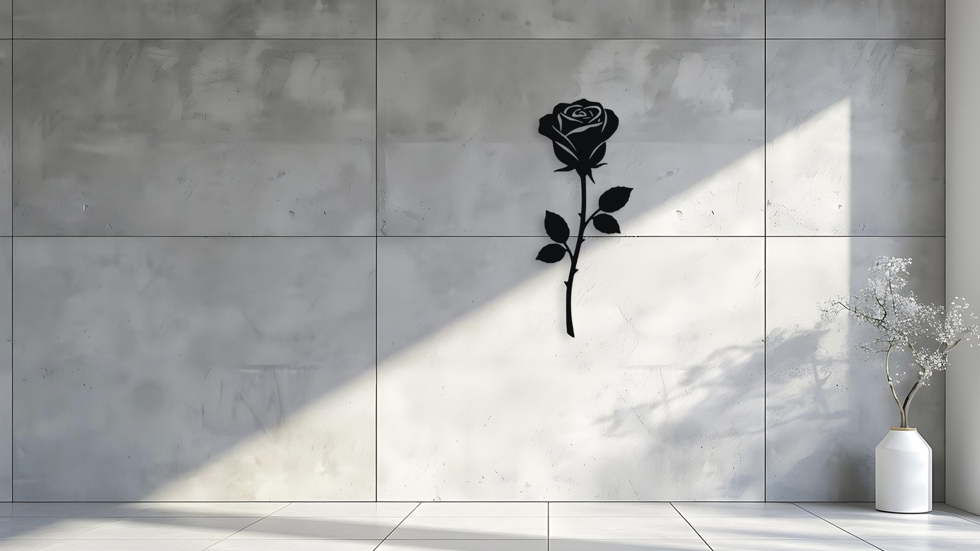 3D Elegant Rose Wall Art Vector Digital File - TurboSquid 2458521