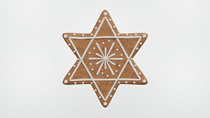 Gingerbread Christmas Cookie 06 3D model