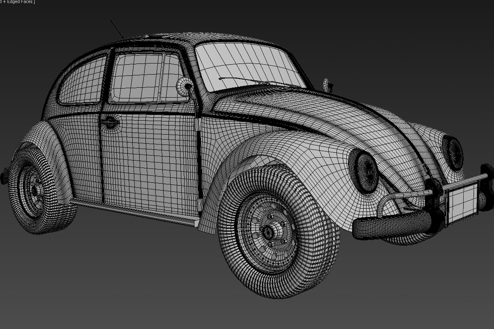 Old Volkswagen Bettle 3d Model