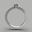Round Solitaire Engagement Ring Jewelry CAD 3D Print Model