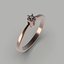Round Solitaire Engagement Ring Jewelry CAD 3D Print Model