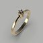 Round Solitaire Engagement Ring Jewelry CAD 3D Print Model