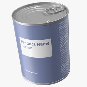 3D Canned Food Mockup