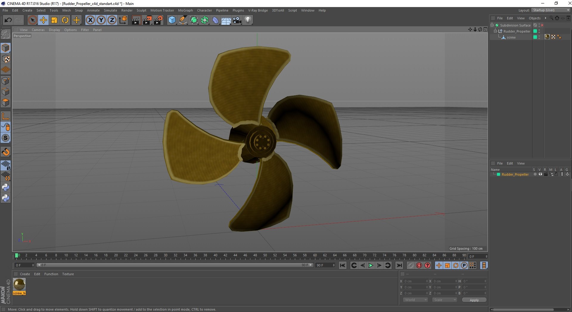 3D Rudder Propeller - TurboSquid 2219323