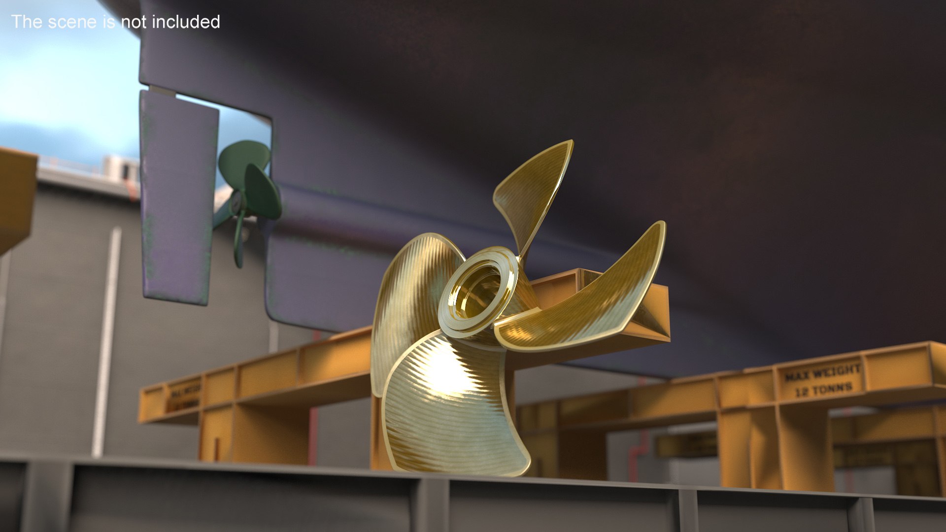 3D Rudder Propeller - TurboSquid 2219323