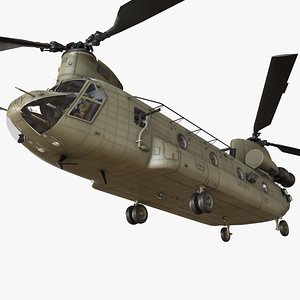CH-47F Chinook Australian Army Basic Animation 3D model