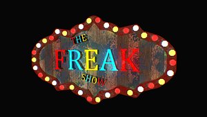 3D Circus signboard Freak show model