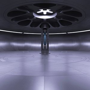Sci-fi Nuclear Reactor Room Interior