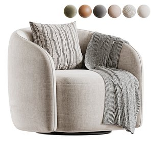 Sonora Swivel Armchair 3D model
