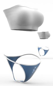 3d lingerie set cloth simulations